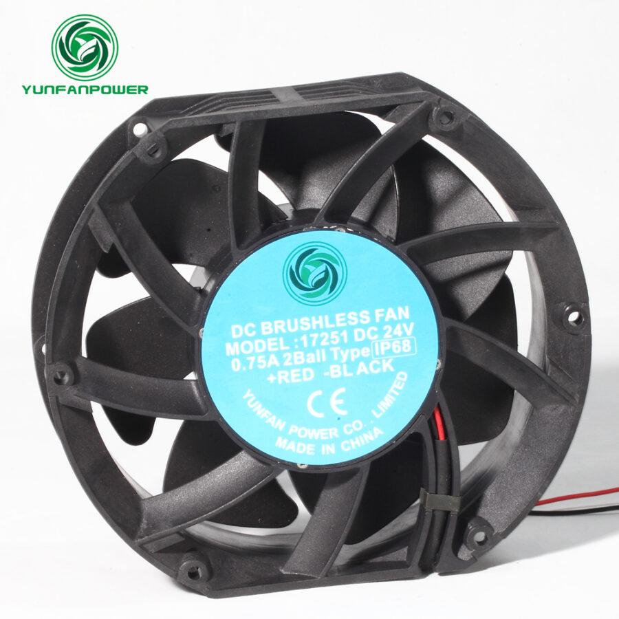 17251 IP68 impermeable VENTILADOR DE CC PBT Frame